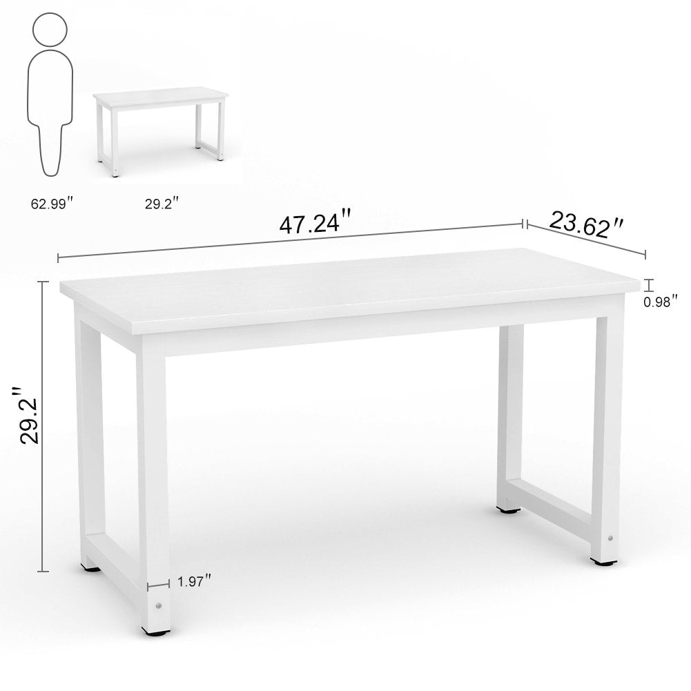White 47 inch Computer Desk T812