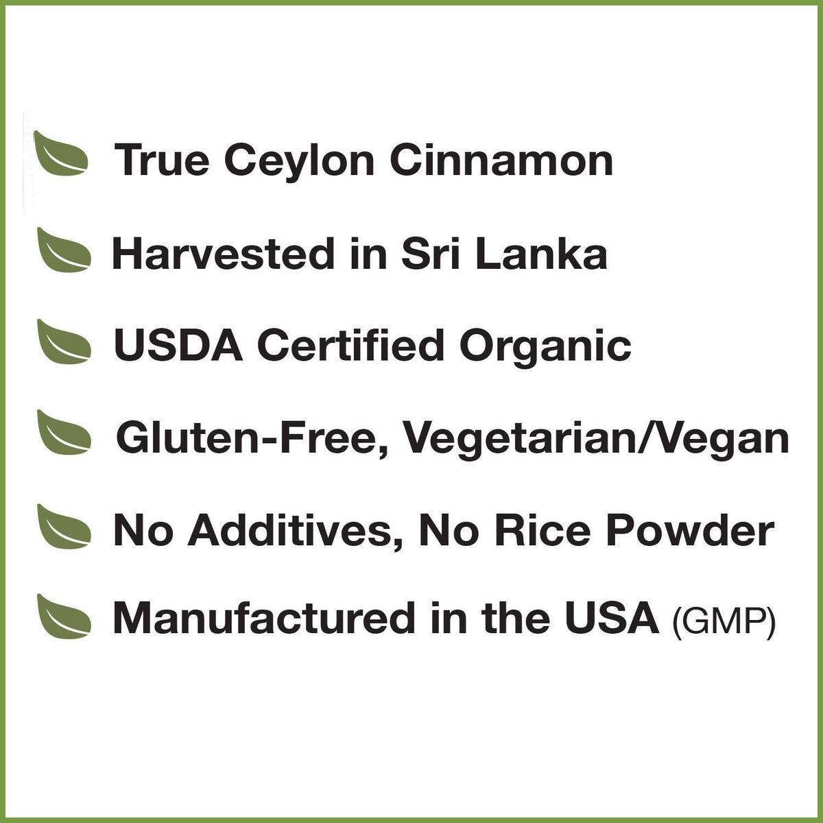 Organic Ceylon Cinnamon Supplement, 120 Capsules E849729