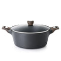 Nonstick Stock Pot with Lid 6.6 QT Black L4811