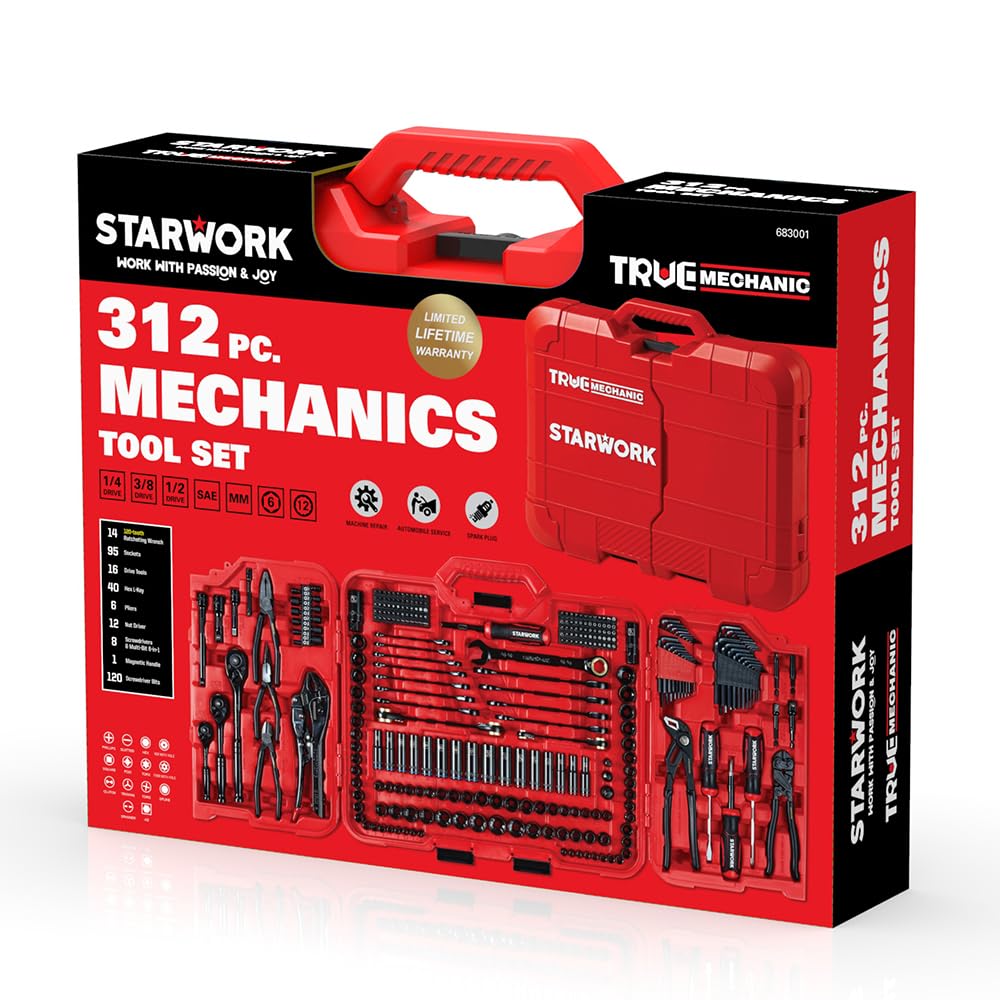 312-Piece Mechanics Tool Set and Socket Set Q69587