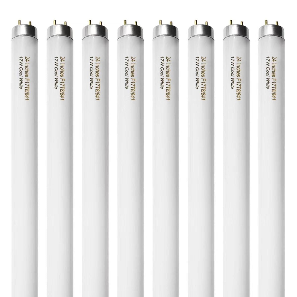 8 Pack 24 inch 17 Watts T8 Fluorescent Tube Light 4100K Cool White E691864