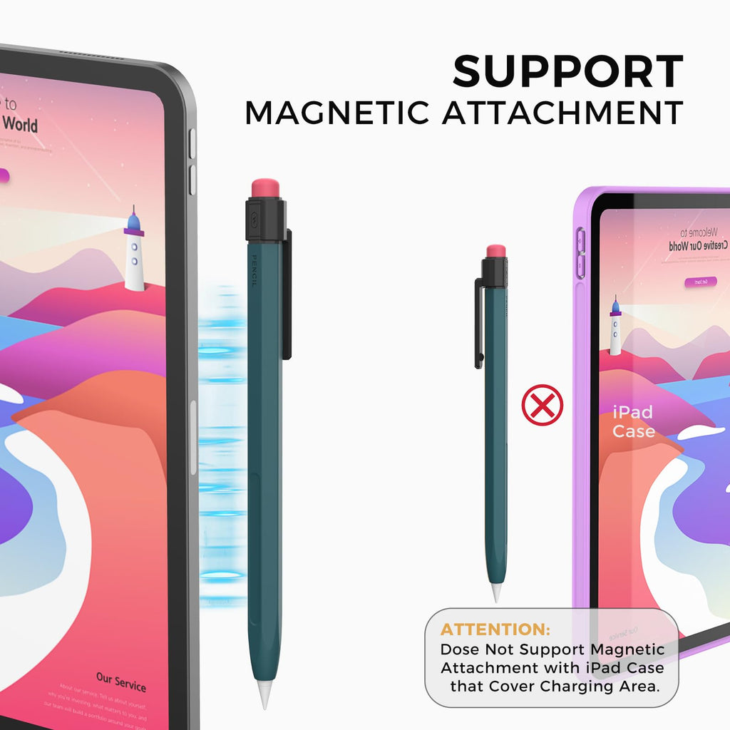 Apple Pencil Pro Silicone Case with Clip Deep Green M446