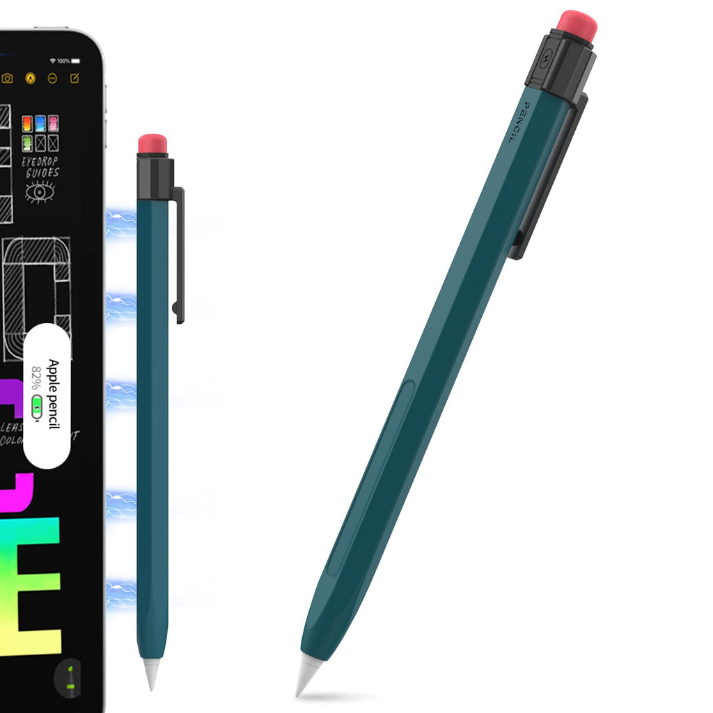 Apple Pencil Pro Silicone Case with Clip Deep Green M446