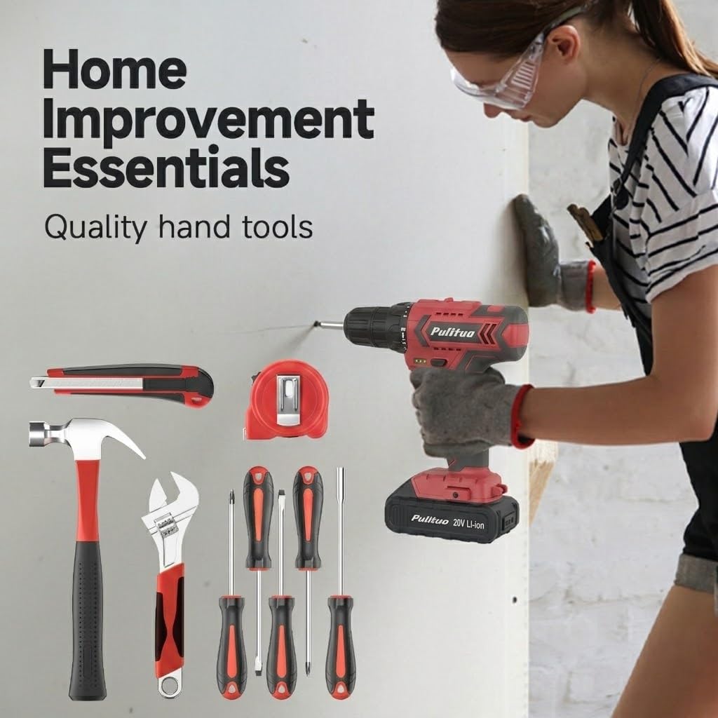 Cordless Drill Set 20V with Battery And Charger 59pcs Bits Kit U400