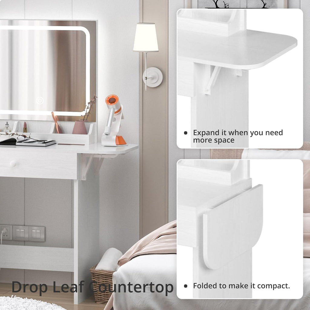 Vanity Desk with Charging Station L896