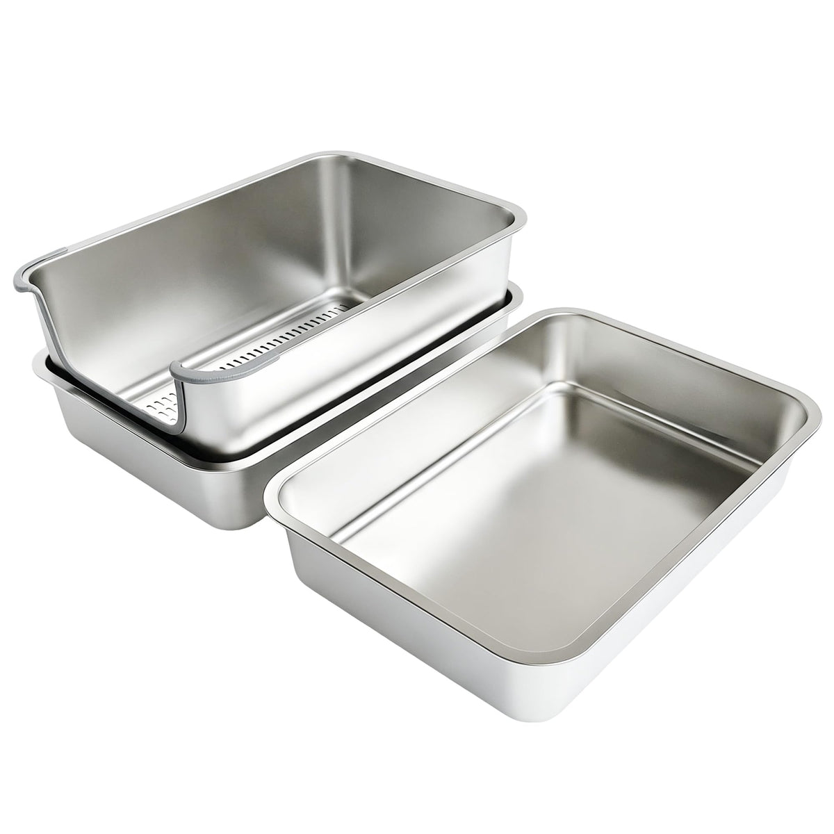Stainless Steel Sifting Cat Litter Box R16710