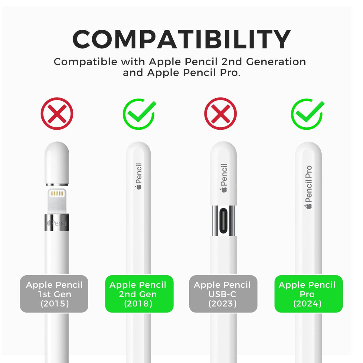 Apple Pencil Pro Silicone Case with Clip Deep Green M446