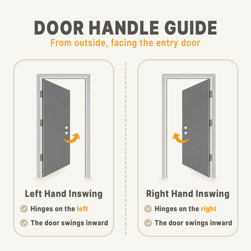 Fiberglass Entry Door 4-Lite Glass Left-Hand Inswing I924