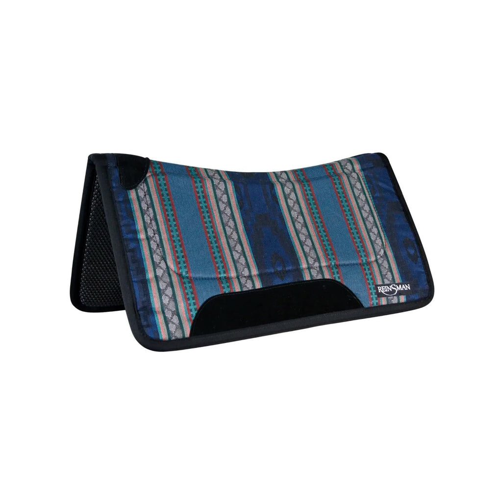 Square Contour Trail Pad with Breathable Non-Slip Bottom - Shock-Absorbing Stain & UV Resistant Horse Saddle Pad with Spine Relief Channel - 30" L x 30" D, Navy V40643