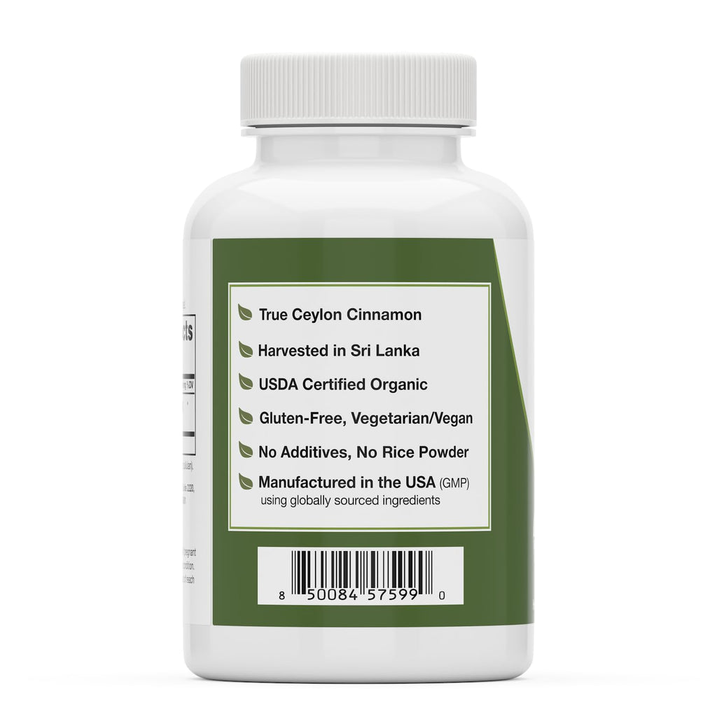 Organic Ceylon Cinnamon Supplement, 120 Capsules E849729