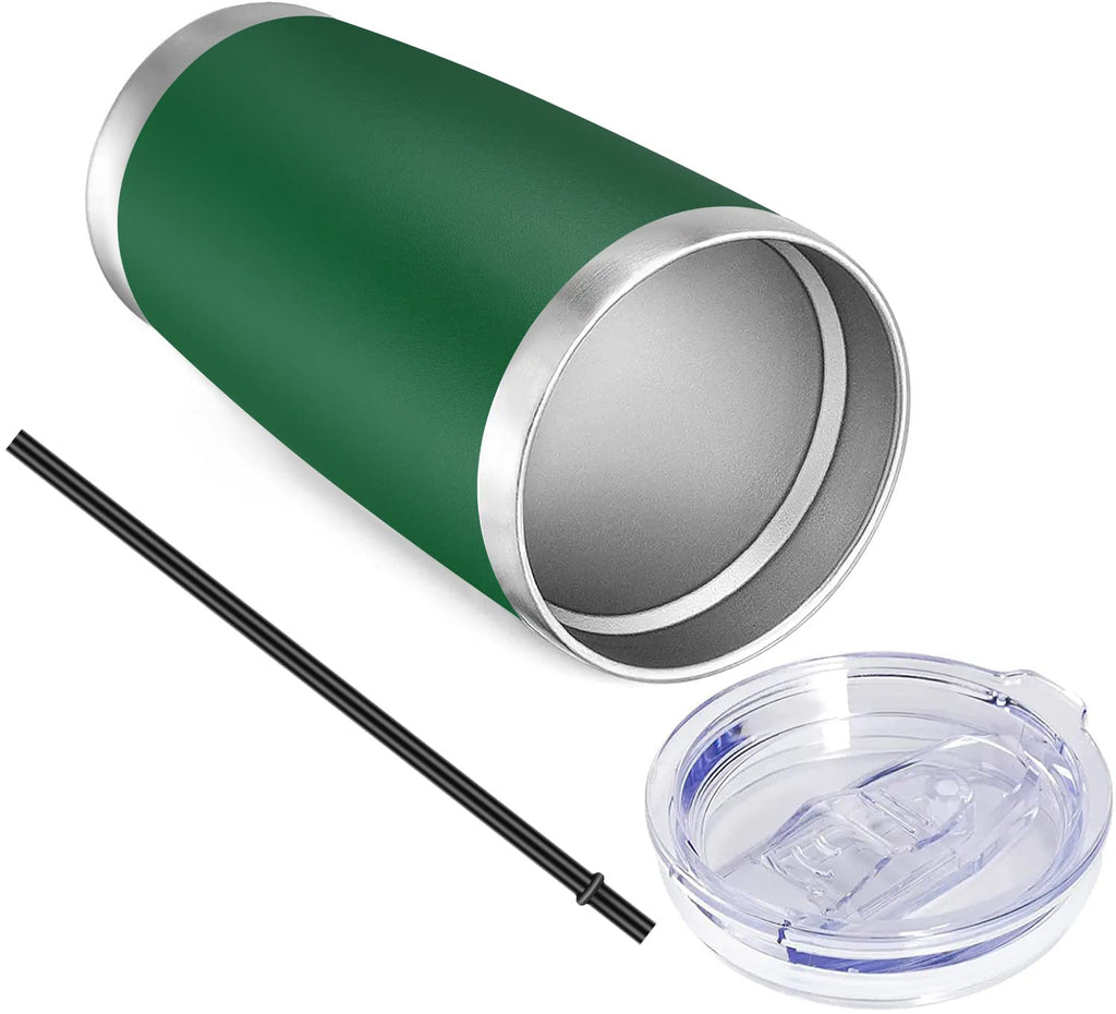 20oz Stainless Steel Insulated Tumbler with Lid and Straw A89465