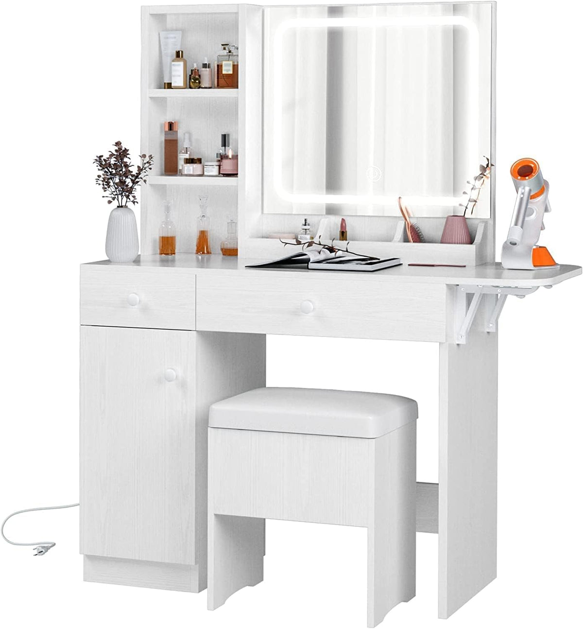 Vanity Desk with Charging Station L896