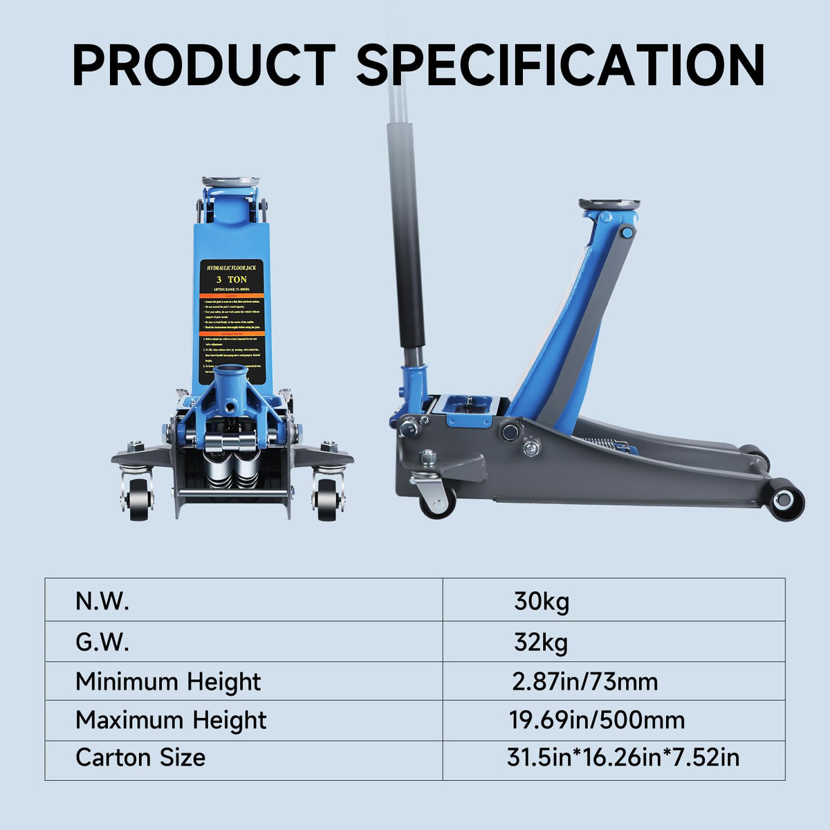 3 Ton Hydraulic Floor Jack U956263