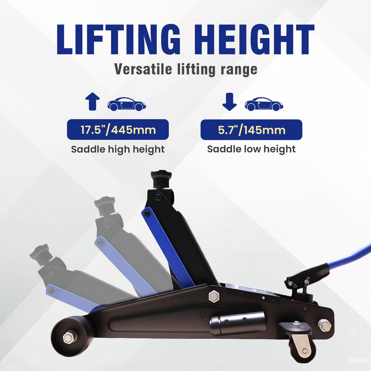 3 Ton Floor Jack with Wheels U6816