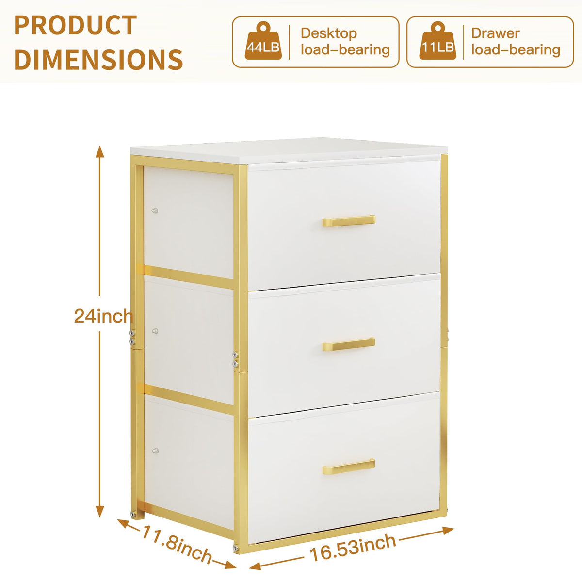 3 Fabric Drawers A73703