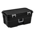 22 Gallon Black Wheeled Plastic Storage Trunk L7059