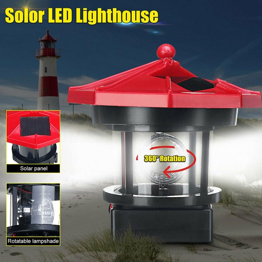 Solar Rotating Lighthouse U55499