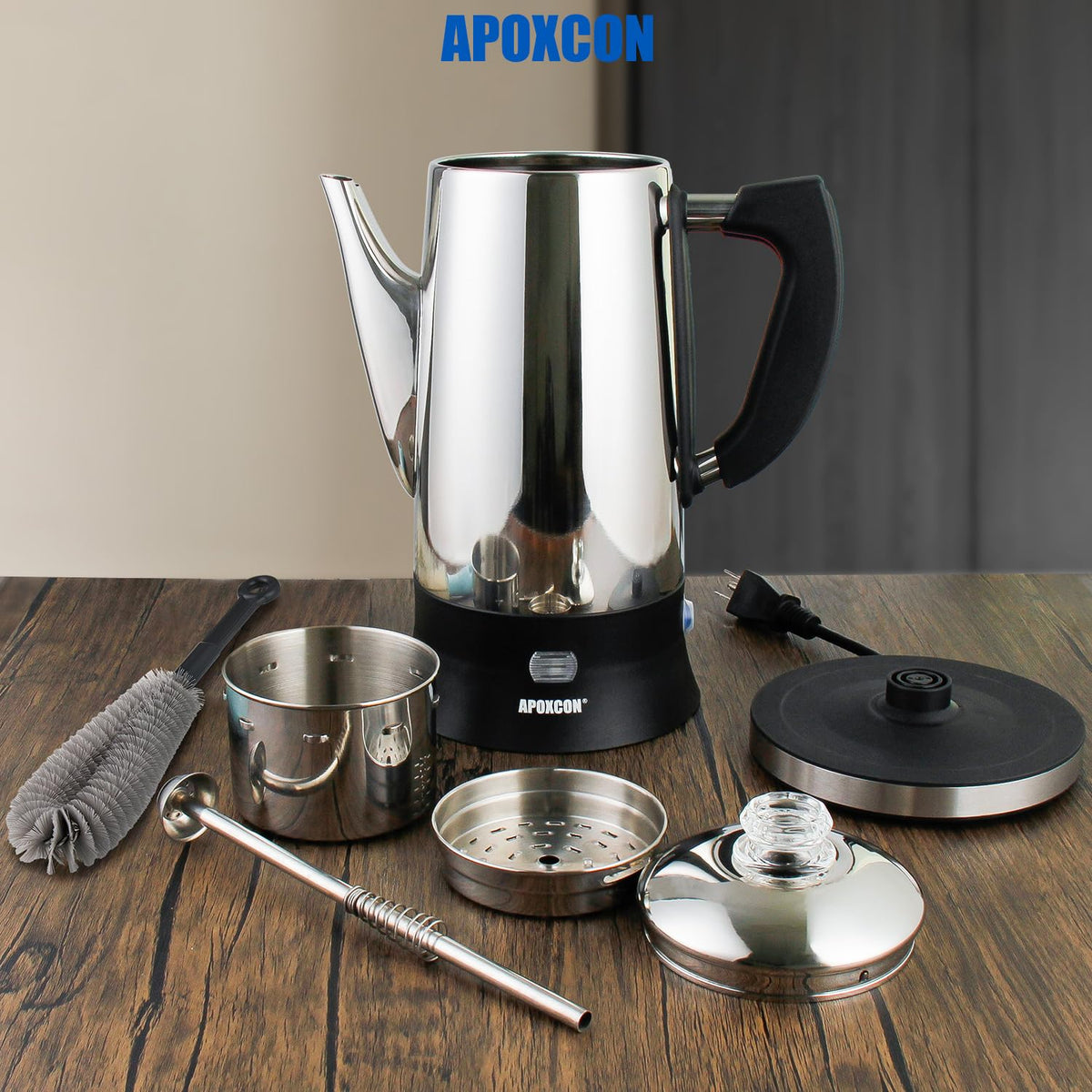 Electric Stainless Steel Coffee Percolator 12 Cup J94091