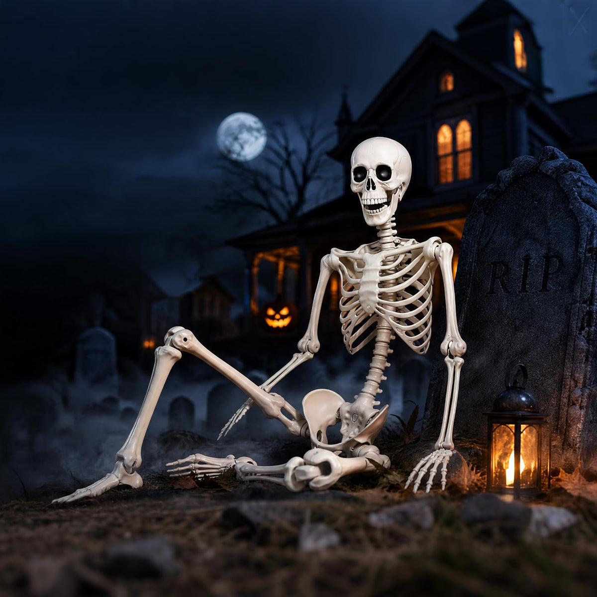 Life Size Skeleton 5.4 ft ABS Plastic Posable Human Bones X10717