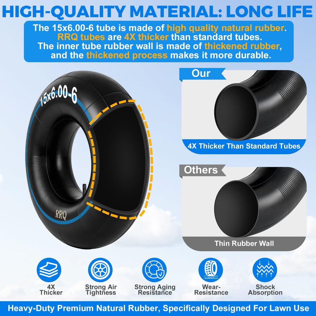 15x6.00-6 Lawn Mower Inner Tube, 2 Pack G217186