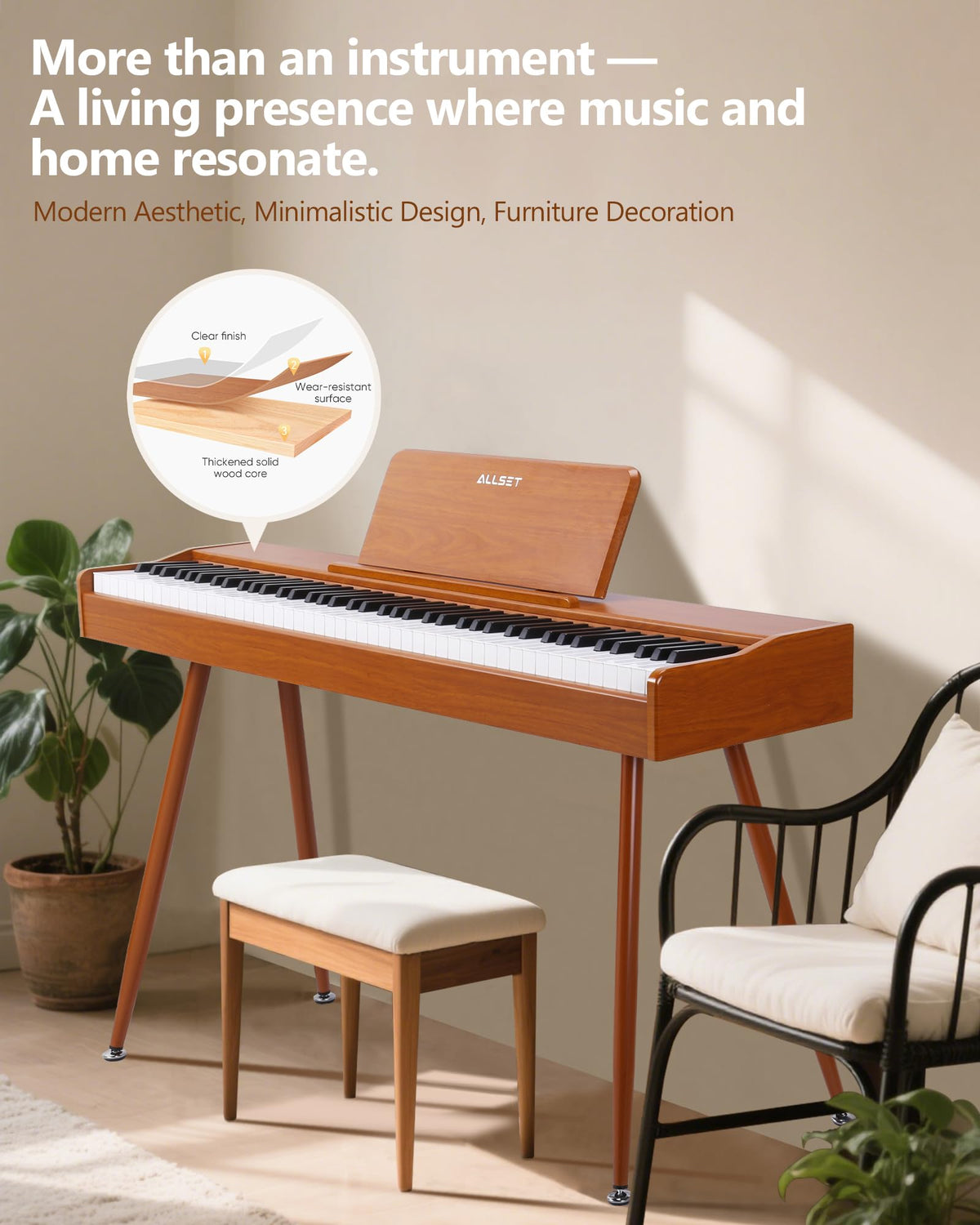 88 Key Weighted Hammer Action Digital Piano B76388