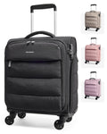 Black Softside Underseat Suitcase with Wheels F28771