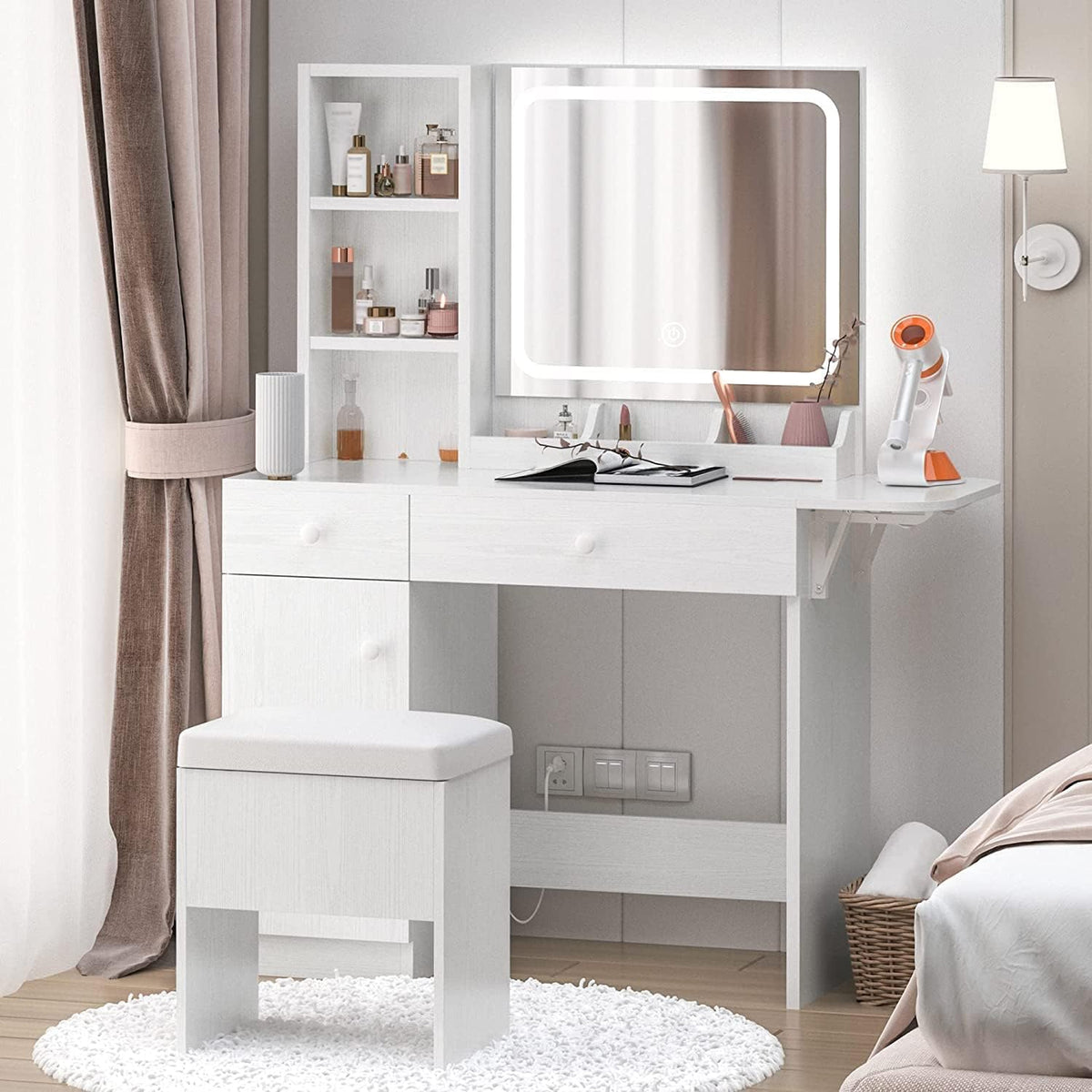 Vanity Desk with Charging Station L896