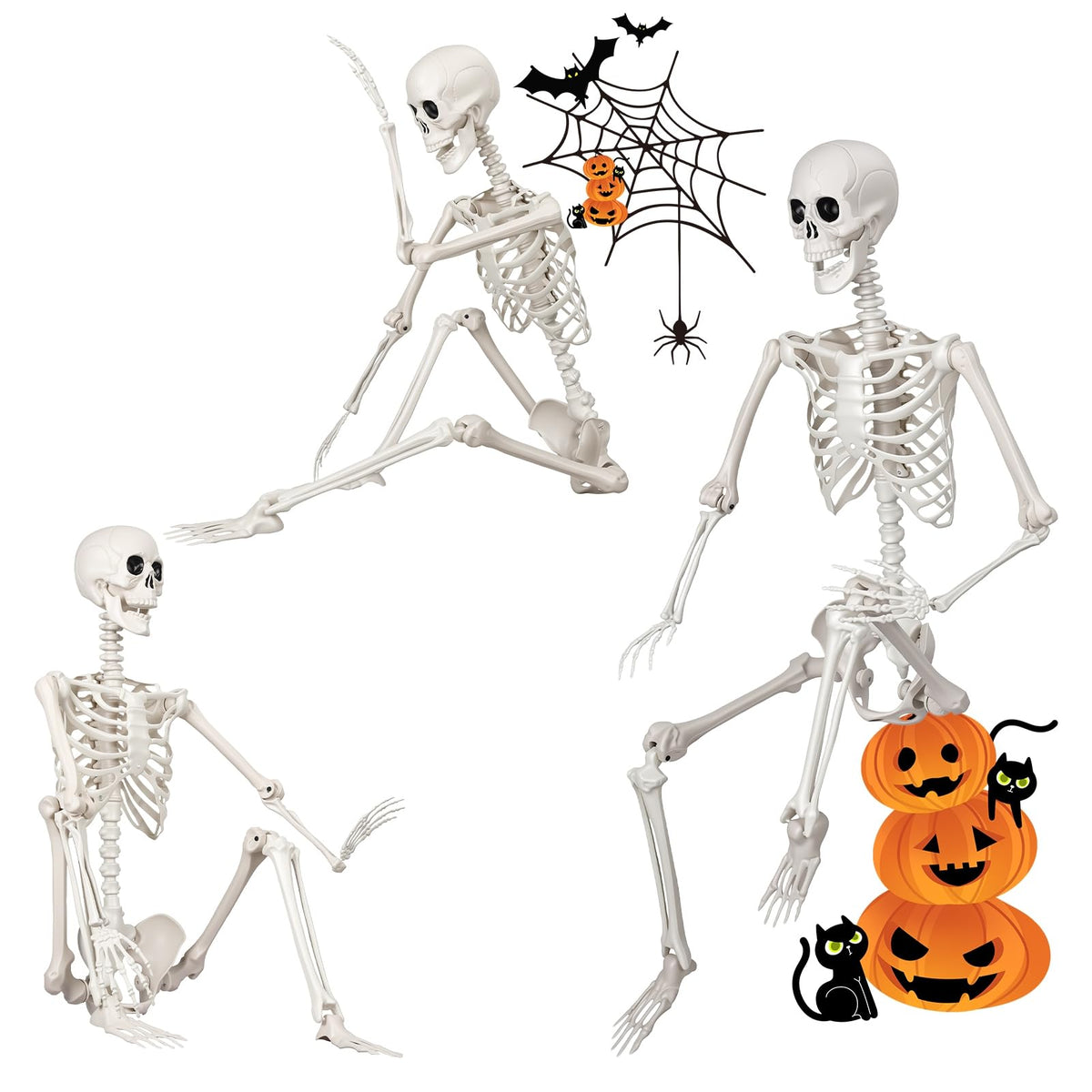 Life Size Skeleton 5.4 ft ABS Plastic Posable Human Bones X10717