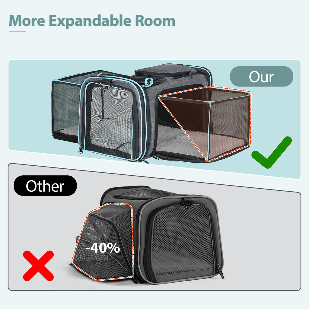 Expandable Soft-Sided Dog and Cat Carrier E5368