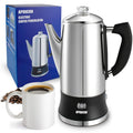 Electric Stainless Steel Coffee Percolator 12 Cup J94091