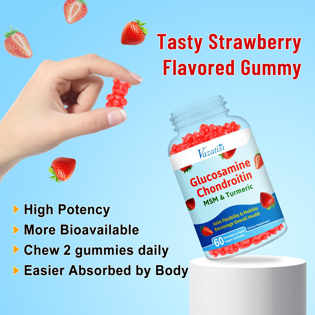 Glucosamine Chondroitin Gummies with Turmeric & MSM, 60 Gummies U18817
