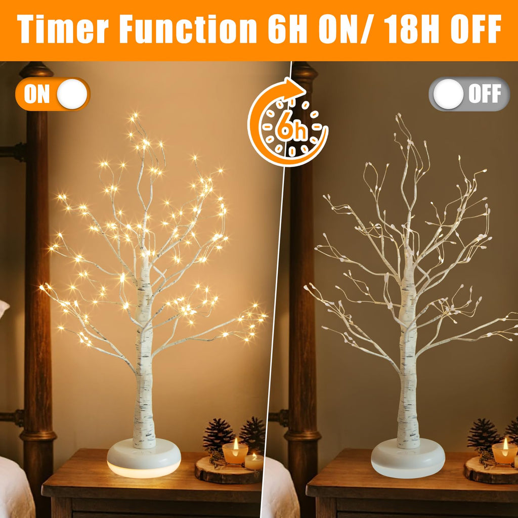 Birch Tree with Lights W875