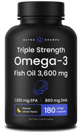Omega 3 Fish Oil 3600 mg 180 Softgels J4224