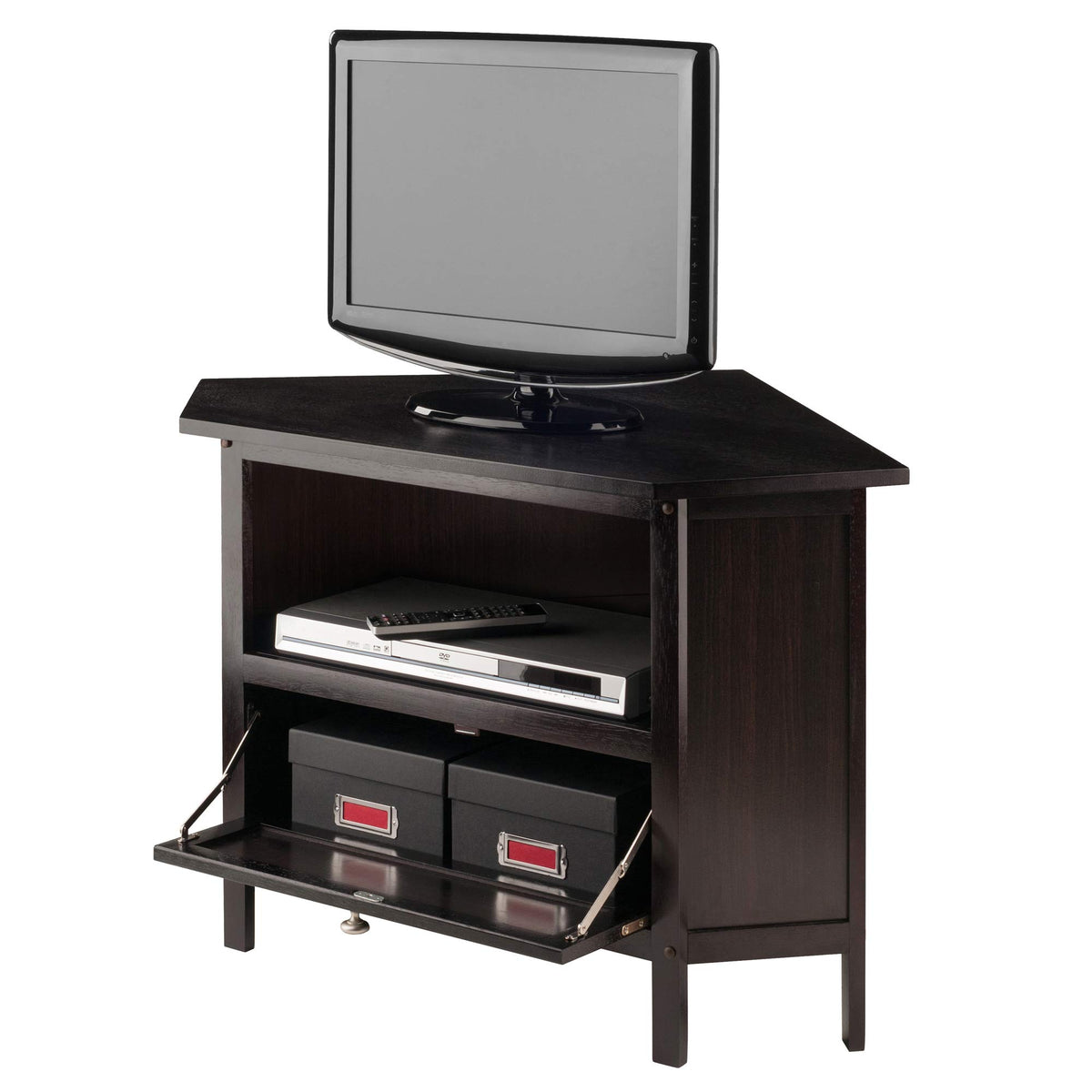 Corner TV Stand, Espresso A9079