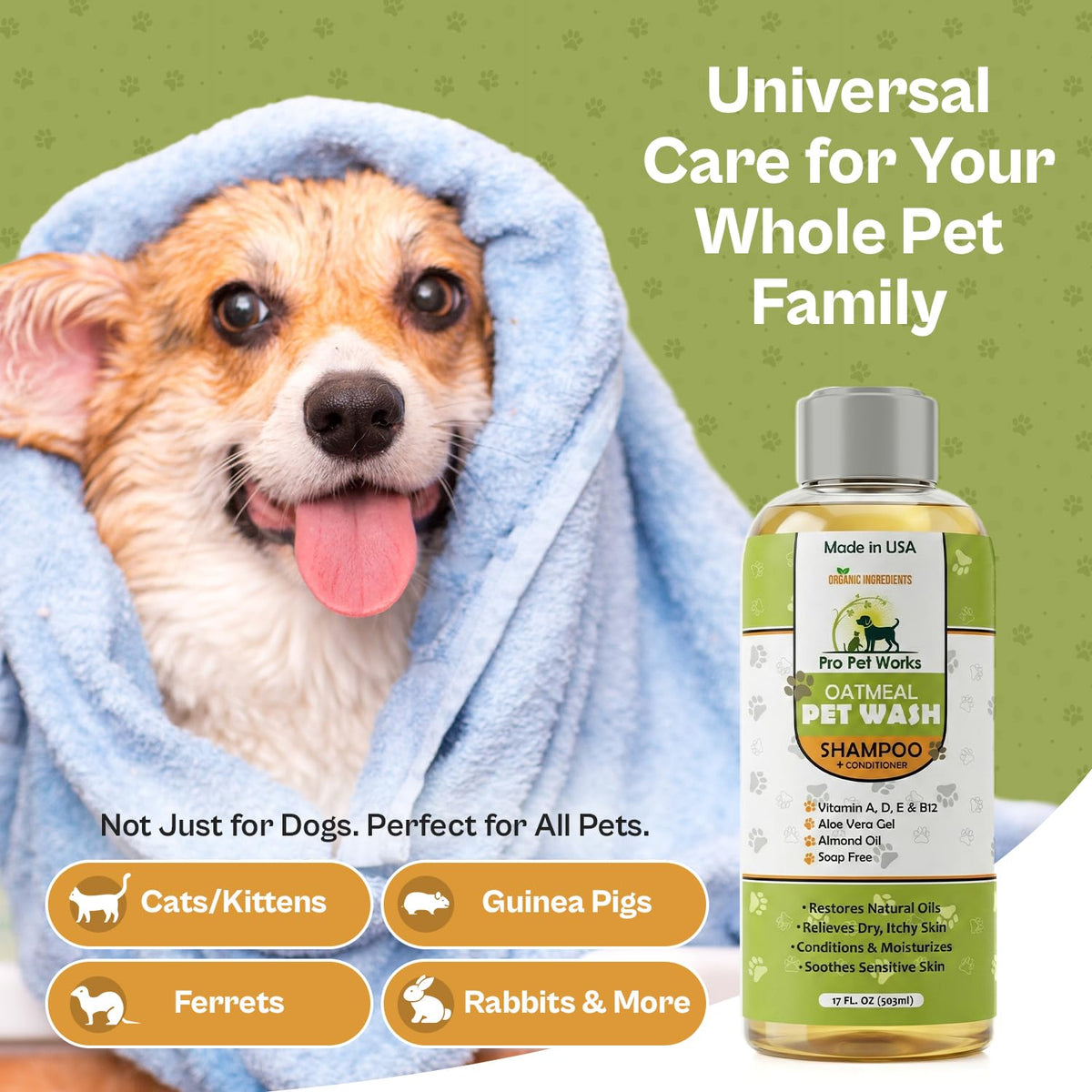 Oatmeal Dog Shampoo and Conditioner J2444