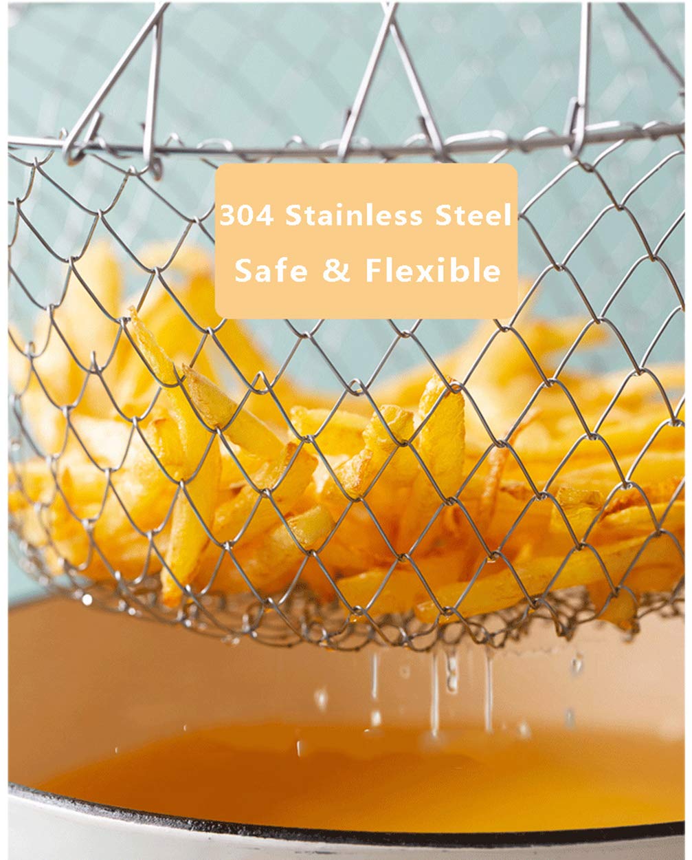 304 Stainless Steel Deep Fry Basket T939