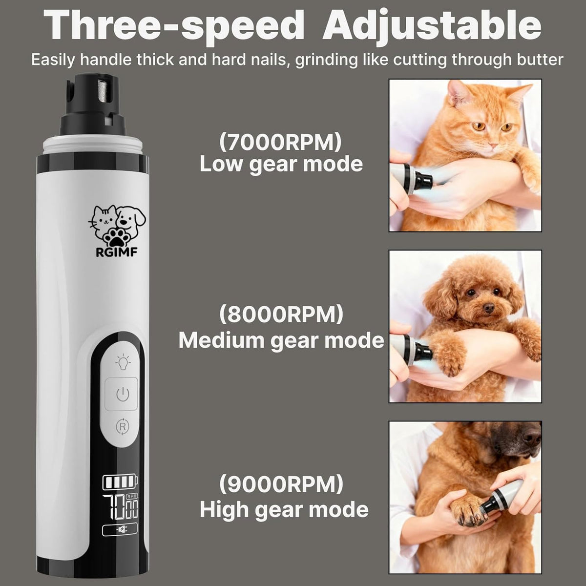 Dog Nail Scratch Board with Hand Strap + Dog Nail Grinder K58601