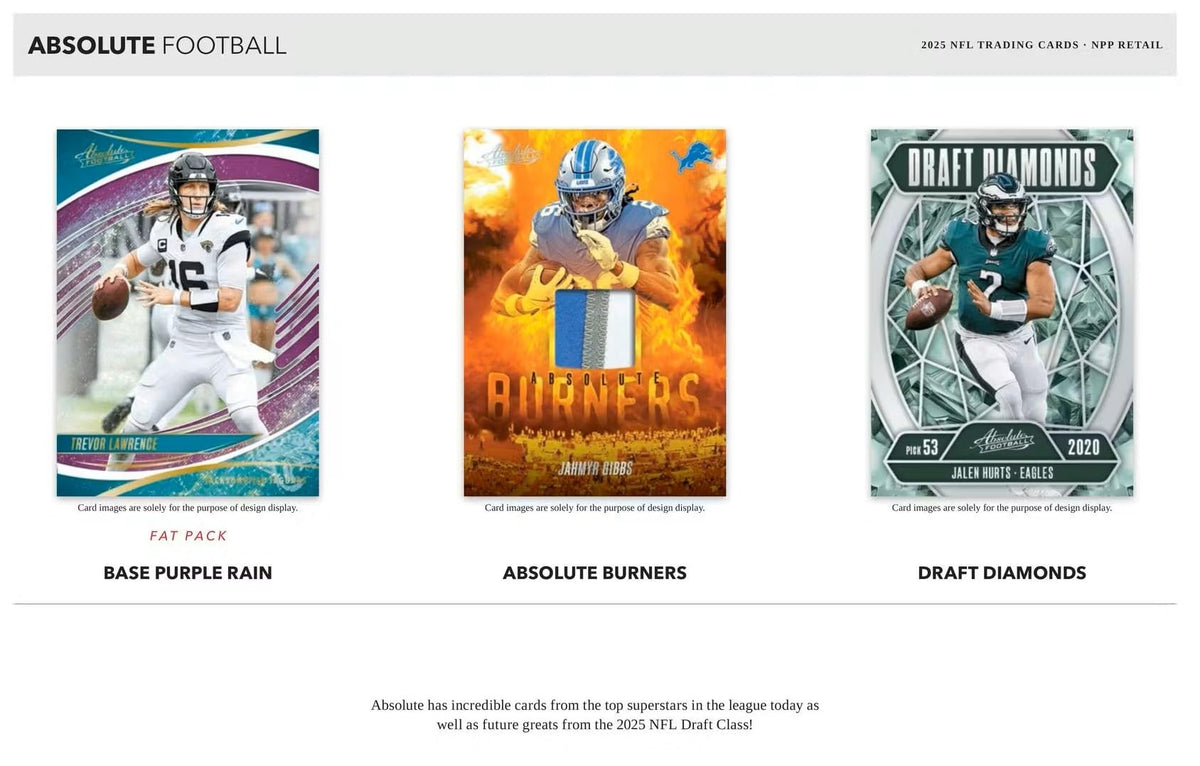 2025 Absolute Football Series Blaster Box with 4 Green Parallels F7138