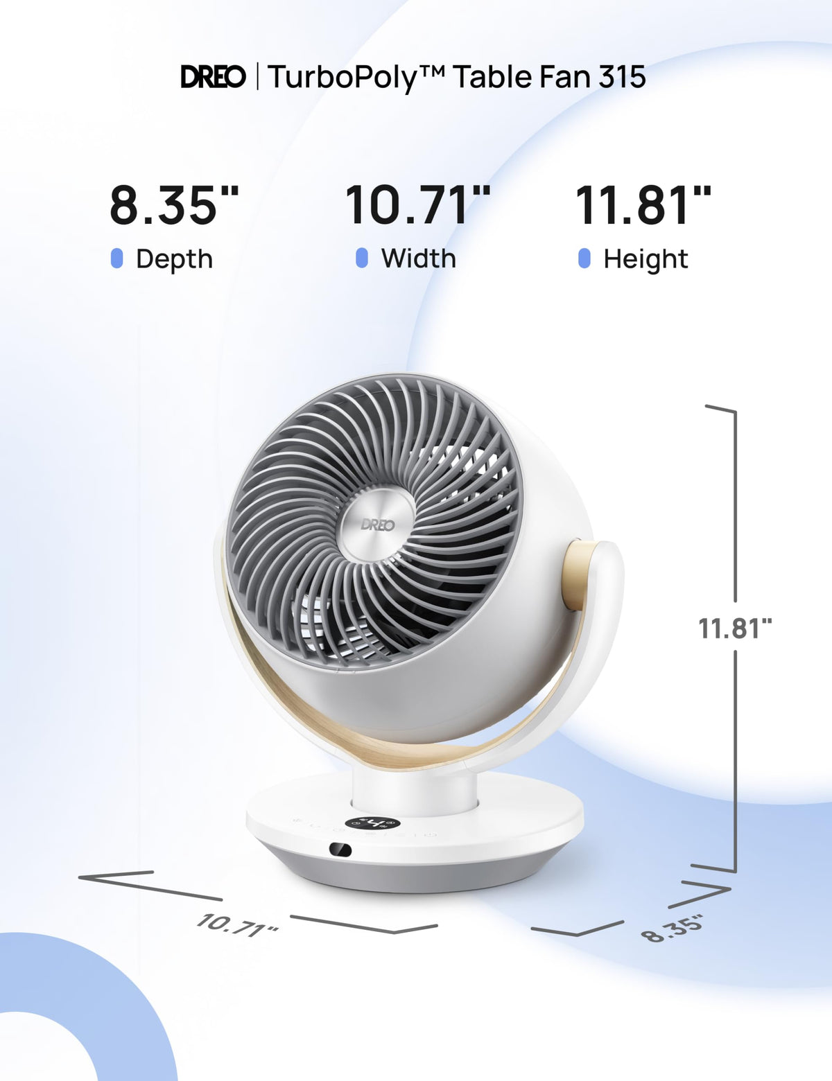 11 Inch Desk Air Circulator Fan with Remote X113672