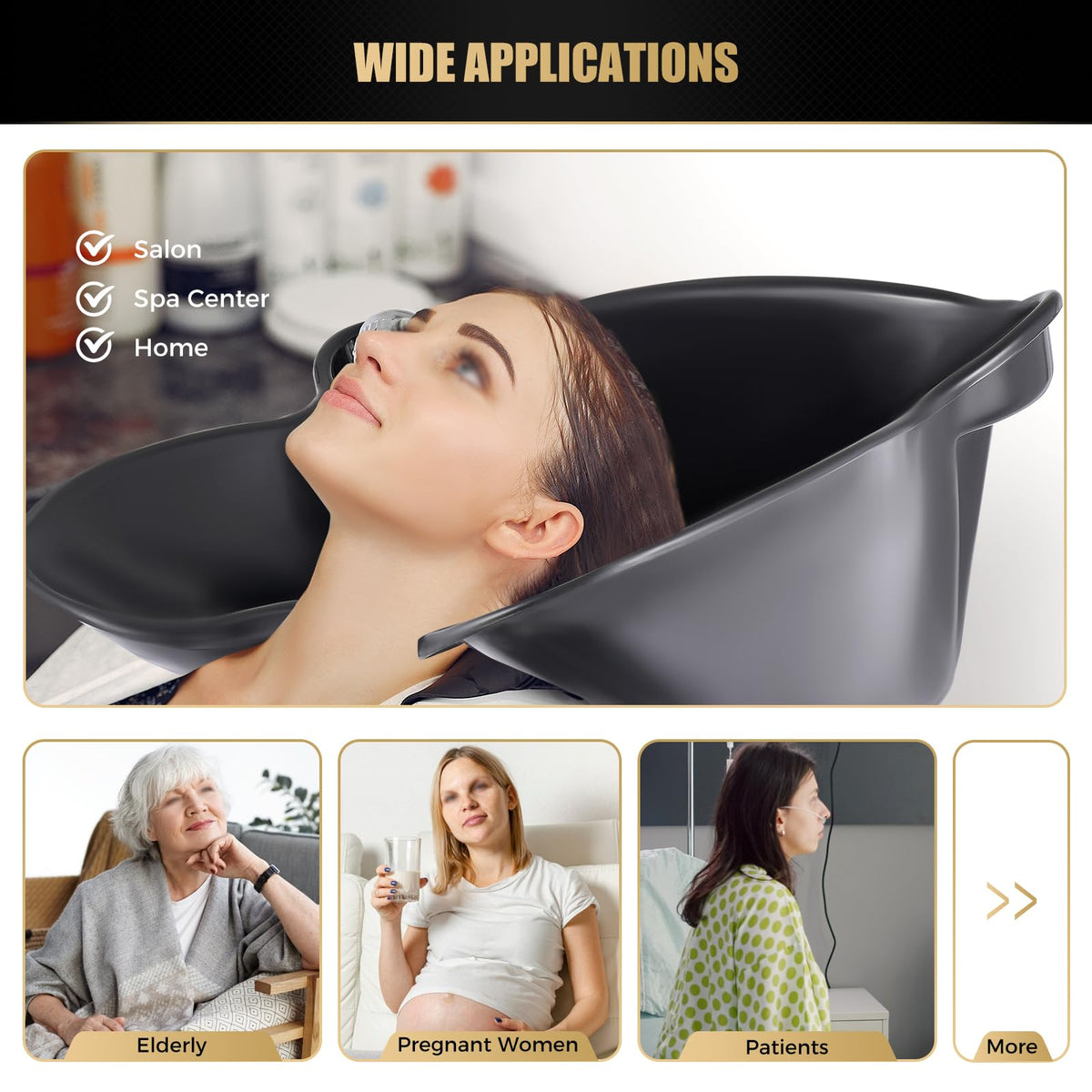 Portable Mobile Shampoo Bowl with Electric Pump M71438