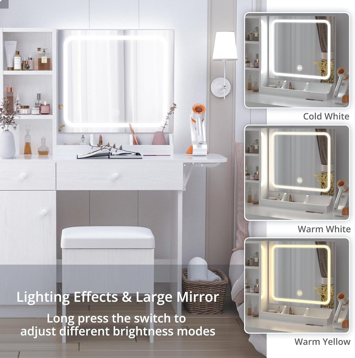 Vanity Desk with Charging Station L896