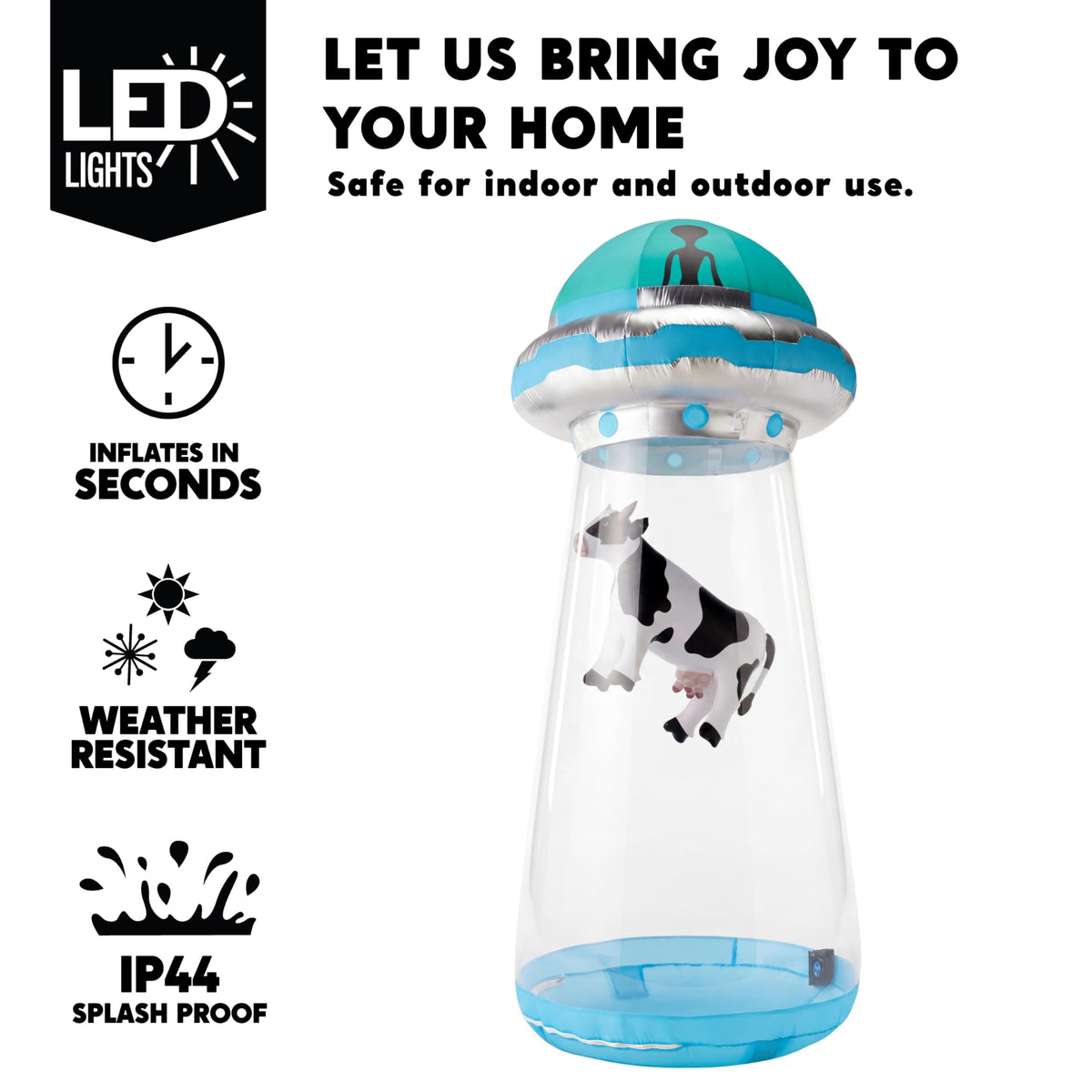 9 FT Tall Inflatable UFO Outdoor Decoration with LEDs R453