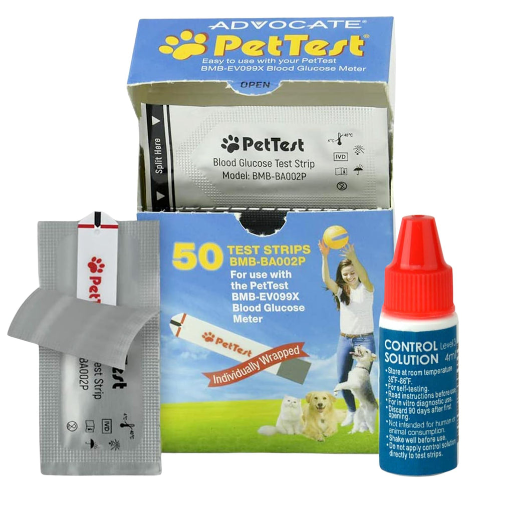 Blood Glucose 50 Test Strips for Dogs & Cats E7022