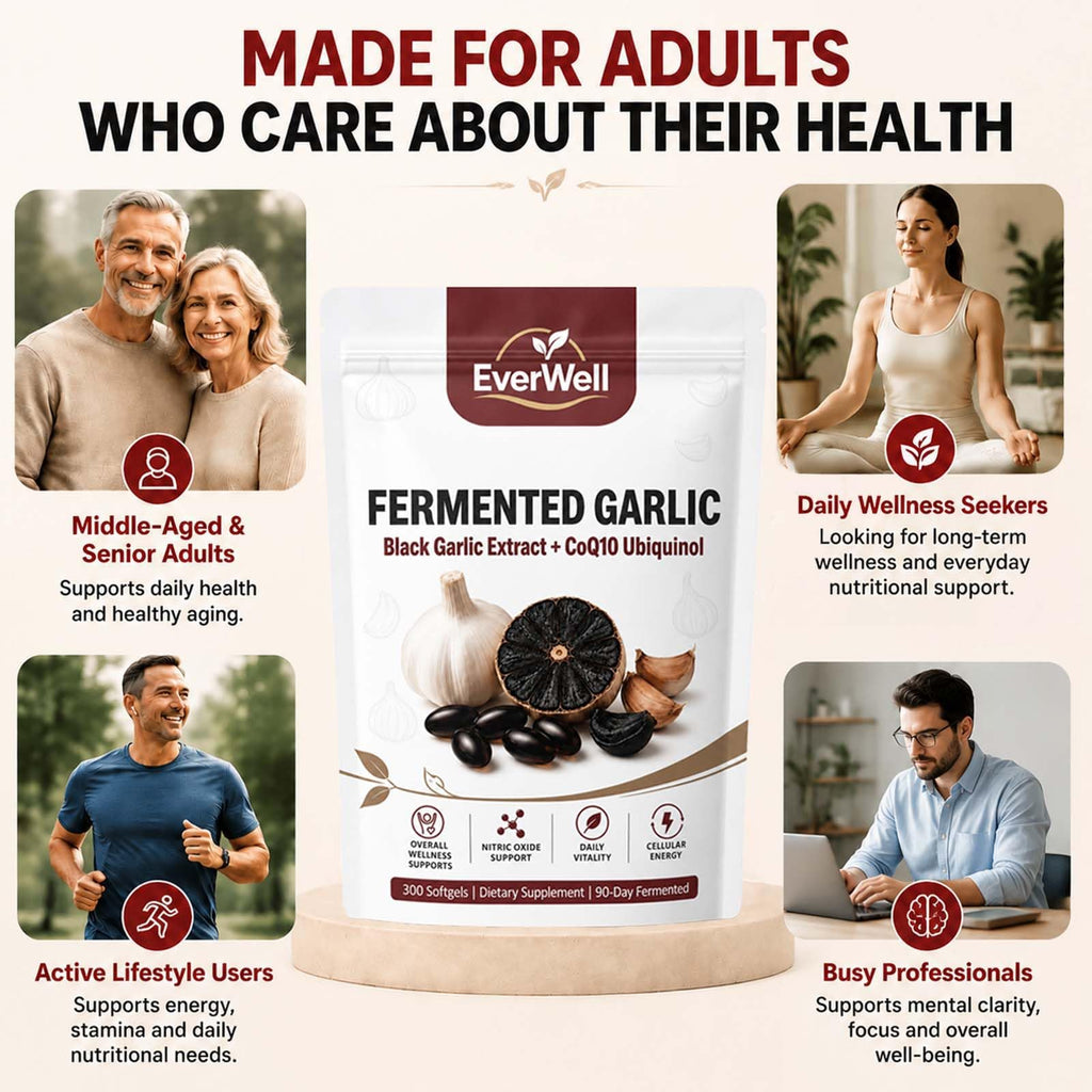 Black Fermented Black Garlic CoQ10 Ubiquinol Softgels B361