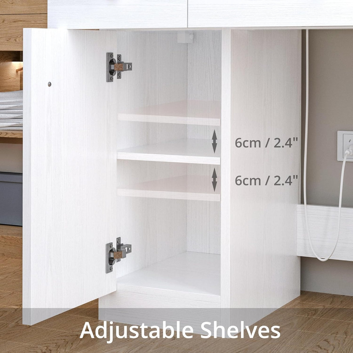 Vanity Desk with Charging Station L896