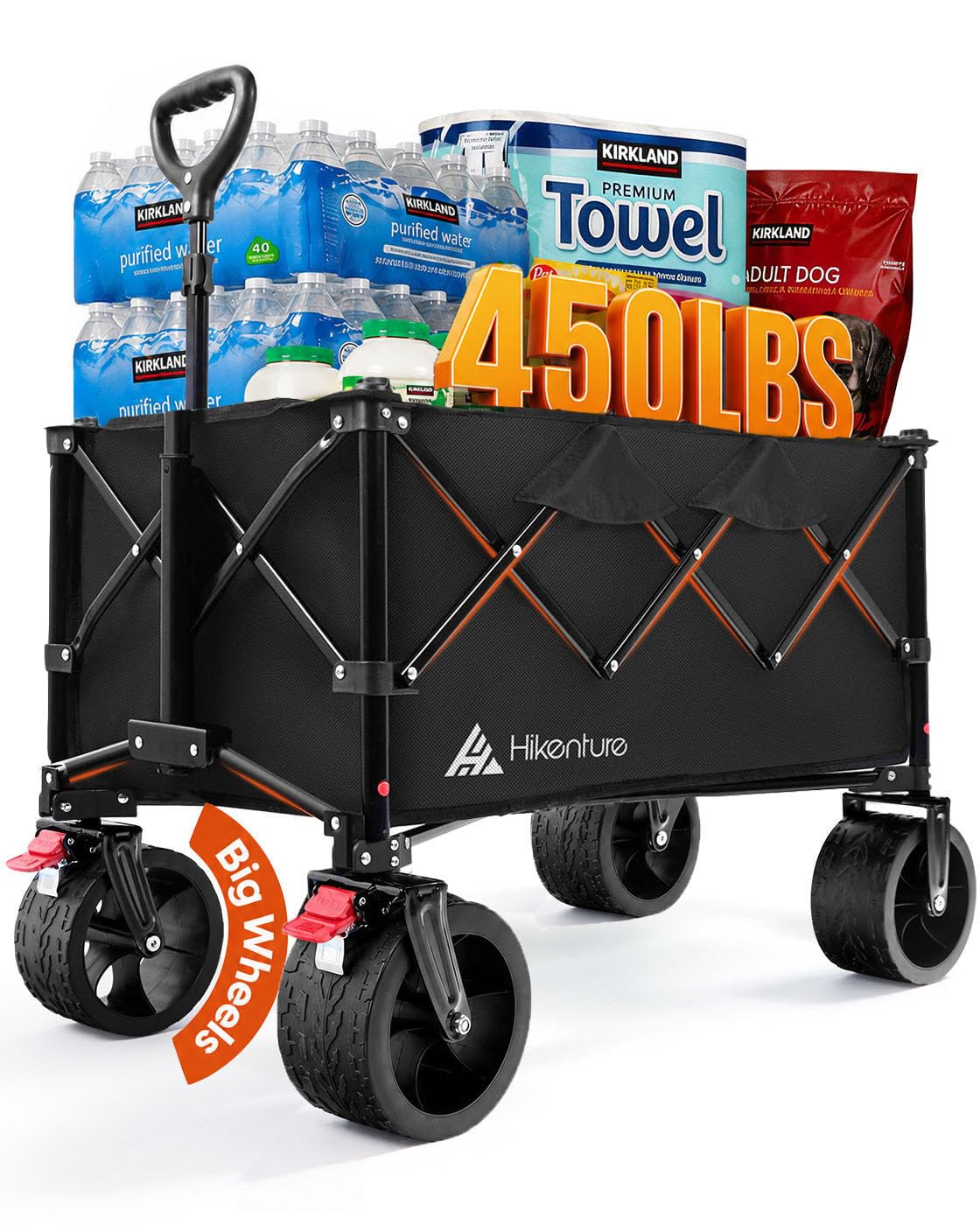 Foldable Beach Wagon with Big Wheels W75730