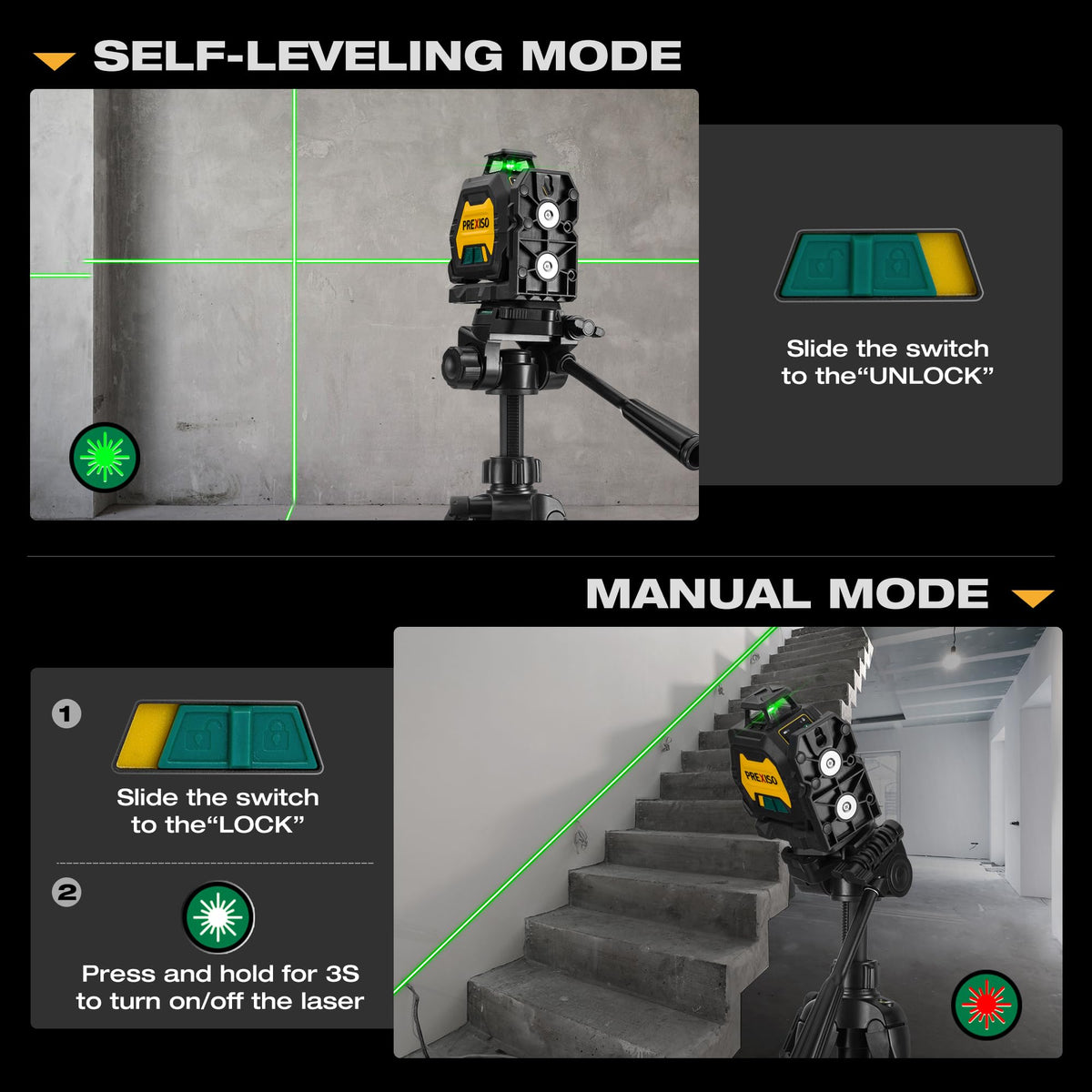 360 Laser Level with Tripod & 2 Plumb Dots I9644