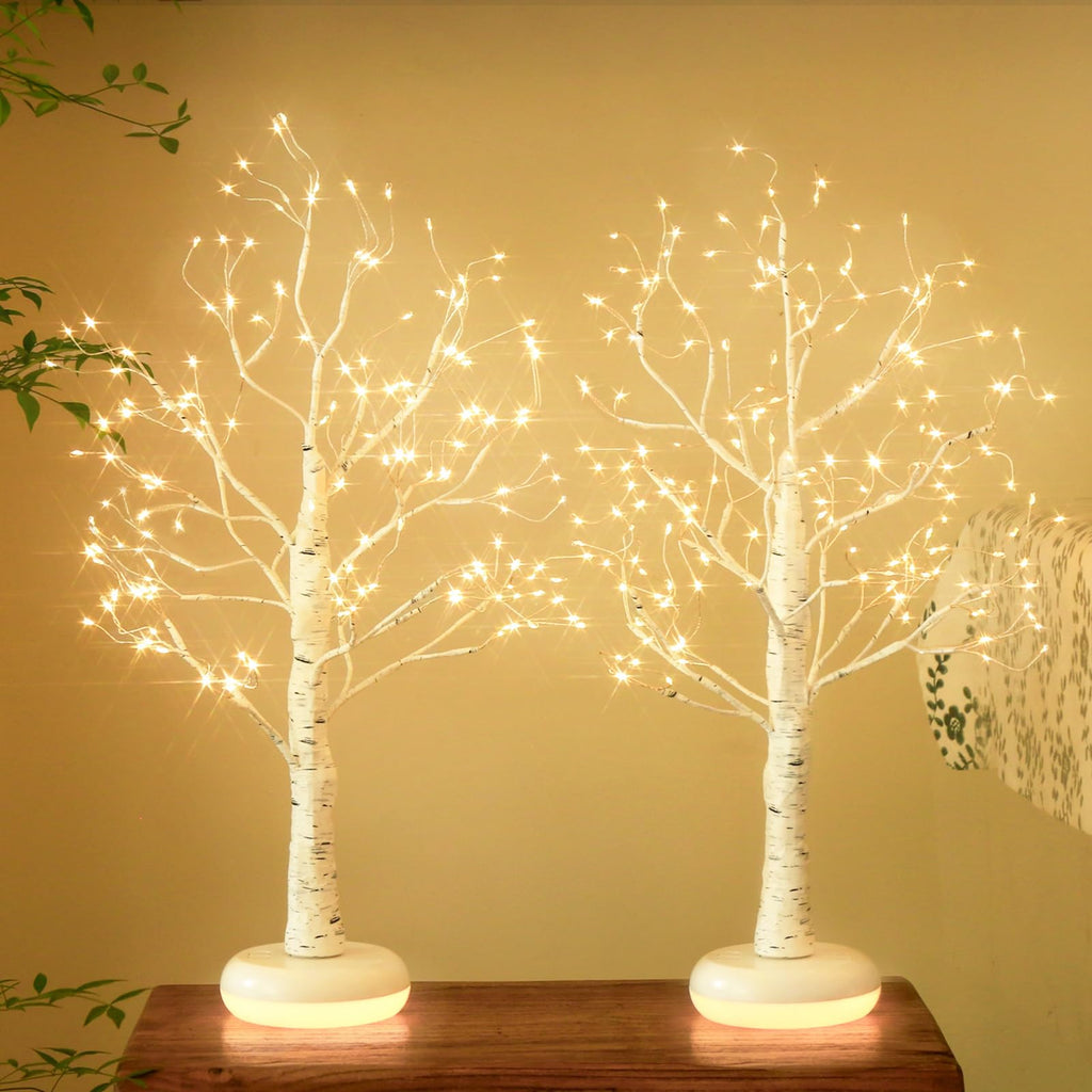 Birch Tree with Lights W875