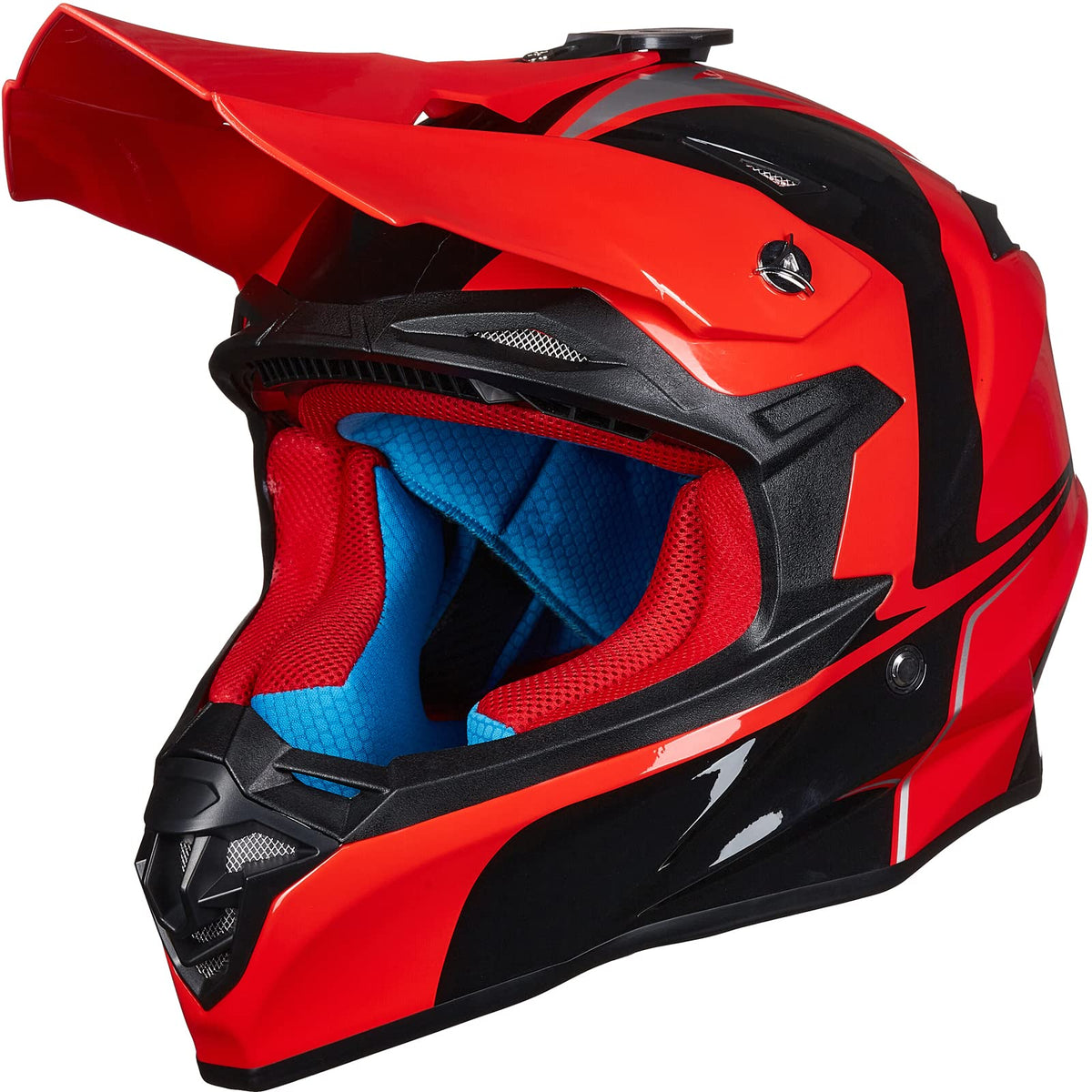 Adult Dirt Bike Helmets ATV Motocross Helmet with Camera Mount DOT Red Black M I322110
