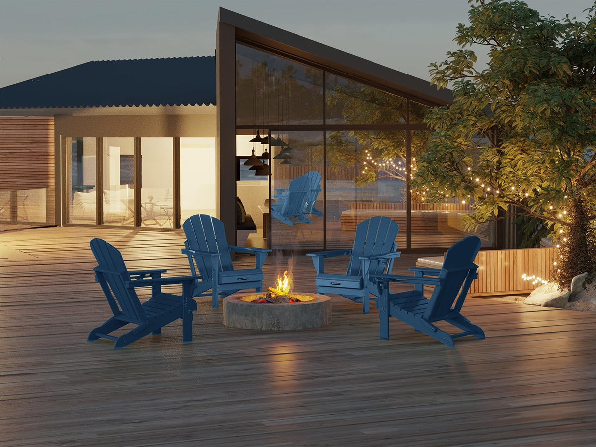 Folding Adirondack Chair Navy Blue T983014